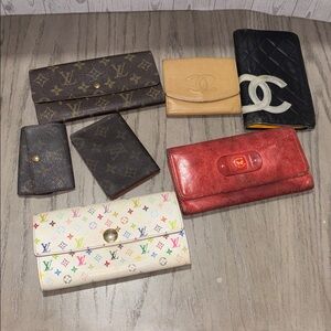 Flawed Designer Project Wallet Bundle Vintage Chanel, Louis Vuitton, Chloe